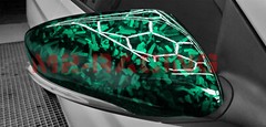 ESSMO PET Marble Forged Gloss Carbon Fiber Emerald Green Car Vinyl Wrap Decal