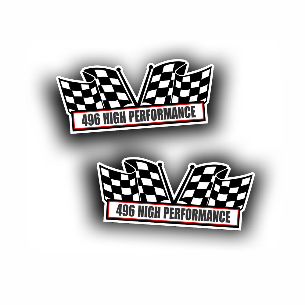 496 HIGH PERFORMANCE AIR CLEANER engine DECAL for BBC muscle car engine 2X