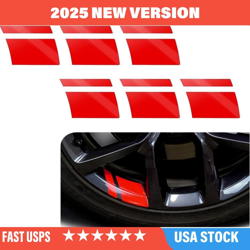Red Reflective for 16″-21″ Car Wheel Rim Vinyl Decal Sticker Accessories NEW