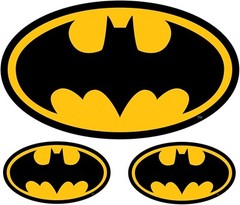 Three (3) Oval Batman Decals for every Batmaniac 1 – 5.5″ x 3″ + 2 – 2.5″ x 1.5″