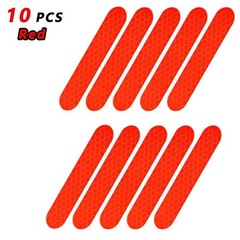 10pcs Reflective Stickers Car Bumper Stickers Night Warning Anti-Collision Tape