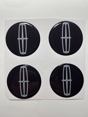 Lincoln Wheel Cap Stickers Set – 4pcs 3D Domed Resin Center Cap Emblem Decals
