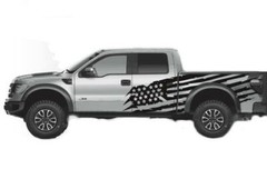 Graphics American Flag Sticker Kit for Ford Raptor F-150 Pickup Truck Bed Decal