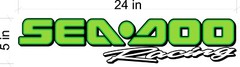 SEA-DOO Racing Decal 24″ LIME GREEN/ SOLD INDIVIDUALLY / Vinyl Graphic / Sticker