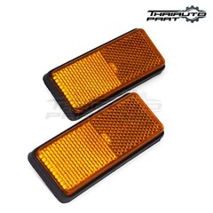 For Front Fork Leg Reflector Amber Side Marker Rectangle Reflective Bolt On 2x