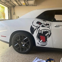 Horror Ape Totem Graphics Vinyl Sticker For Car Right Side Body Hood Decal DIY