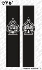 Outlaw Spade Truck Bed Decals Stripes (Pair) – Fits Ram Chevy Ford F150 Toyota