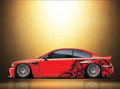 Tatau Decal; Universal Fit Car Decal For Both Sides; Sporty Pattern Car Decal