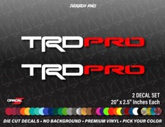 TRD PRO Decals Set for Toyota Tacoma Tundra Truck Bed side Stickers – 20 Inches