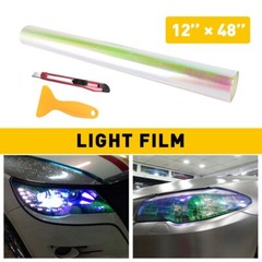12″X72″ Gloss Dark Black Smoke Headlight Taillight Fog Light Tint Film Vinyl