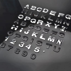 3D Metal DIY Alphabet Letters & Numbers Car Sticker Emblems for Trunk Decor