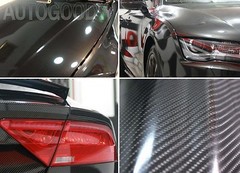 15ft x 5ft HIGH GLOSS 5D Black Carbon Fiber Vinyl Wrap Film Bubble Air Free 6D