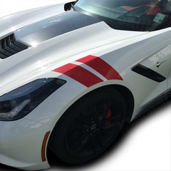 Fender Racing Hash Stripes Vinyl Decal Overlay for 2014-2019 Chevy Corvette C7