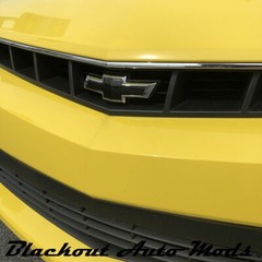 2014 2015 Chevrolet Camaro Bow-Tie Emblem Blackout Decal Set Gloss Black Vinyl