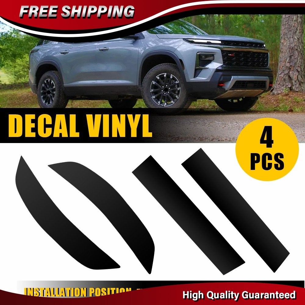 4X Front Rear Reflector Decals Precut Tint Overlay Vinyl For 2024 2025 Traverse