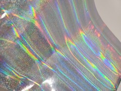 Glossy Silver Metallic Glitter Holographic Rainbow Vinyl Car Wrap Sticker Film