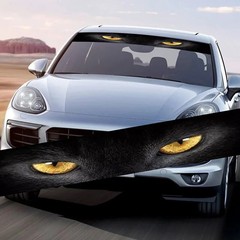 130cm Wolf Creative 3D Stereo Cartoon Decals Auto Front Windshield Sticker