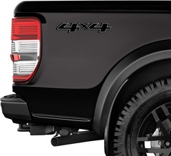 4×4 Truck Bedside Decals Set of 2 Black Weatherproof Automotive Grade Vinyl