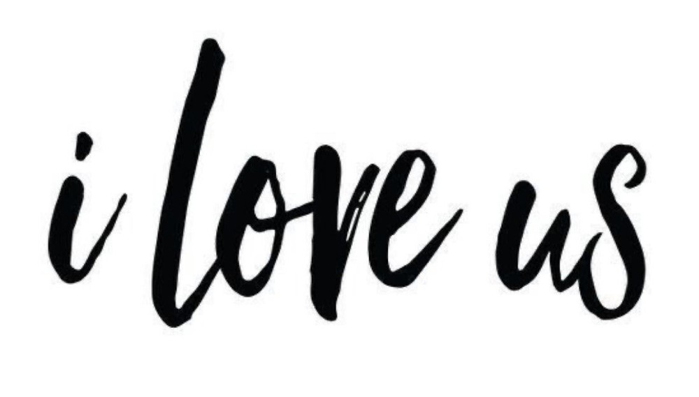 I Love Us White Vinyl Decal Sticker