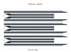 ENFORCER FP700 2021-2024 Ford F-150 Side Body Decals Stripes Vinyl Graphic Black