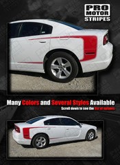 Dodge Charger Rear Quarter Side Accent C-Stripes Decals 2011 2012 2013 2014