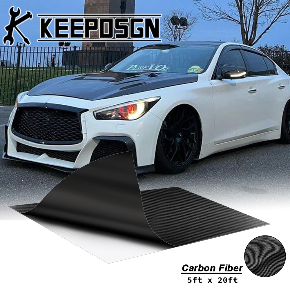 For Infiniti CARBON FIBER Vinyl Wrap Film Sticker Decal Sheet Roll Paint Protect