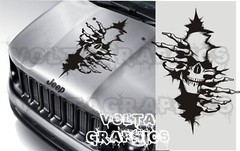 Vinyl Hood Decal for Jeep Renegade 2015-2024 Skull face creepy Hood Decal