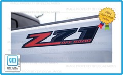 (2x) 14 – 18 Z71 Off Road Decals stickers Silverado Sierra Red Black FG7G5