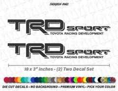 TRD SPORT Decal Set for 05-24 Toyota Tacoma Tundra Truck 4WD Bedside Stickers