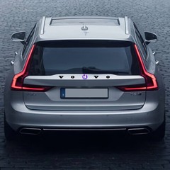 1PC Rear Trunk Lid Letter Badge Nameplate Emblem Sport Fit For Volvo Matte Black