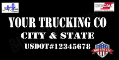 CUSTOM VINYL TRUCK DOOR DECALS SET 2 COMPANY NAME USDOT CITY STATE