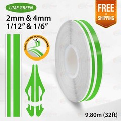 LIME GREEN PIN STRIPE Car Model Streamline Adhesive TAPE Decal Vinyl Sticker