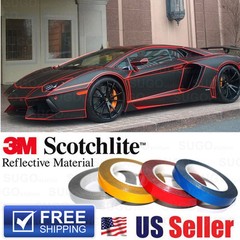 RED Reflective Body Stripe Vinyl Tape DIY Sticker Decal Self Adhesive 150 Feet