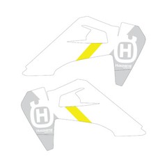 Husqvarna shroud graphics 2019-2022 450 FC TC Stripe Style lite gry/ylw/white bg