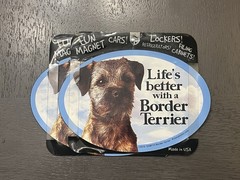 “Life’s better with a Border Terrier ” Vehicle Magnet • 4″x6″ • New