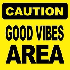 Good Vibes Area Sticker 3” Crossing Sign Funny Cute Positive