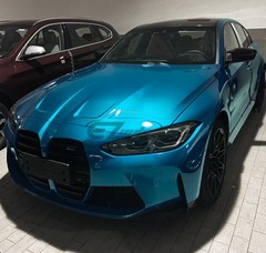 Gloss Metallic Caneel Bay Blue PPF TPU Paint Protection Film Dry Wet Vinyl Wrap