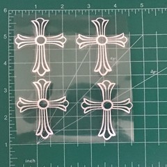 8 White Cross Car Sticker For Window / LapTop / Rooms St-243
