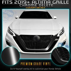 For 2019-2020 Nissan Altima Front Grille Trim Chrome Delete Kit – Glossy Matte