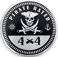 1pc Pirate Rated Sticker Decal Emblem 4×4 Badge Auto Fender 6cm 2.36″