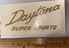 Daytona Super Sports Waterside Sticker Decal Gold 4”