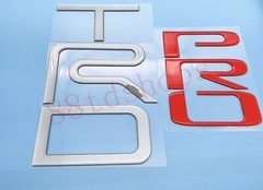 Silver Red TAILGATE LETTER INSERTS DOMED Fit 2022 AND UP TOYOTA TUNDRA TRD PRO