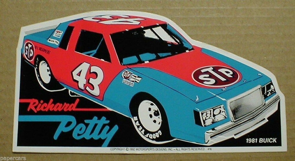 Richard Petty 1981 Buick Regal STP Winston Nascar Racing Sticker Decal NEW