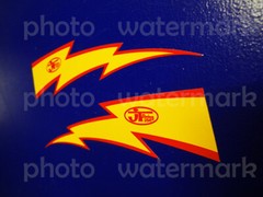 JT Racing Bolts Decals Red/Yellow stickers CR DG RZR XR RM KDX RA YZ Pick Size