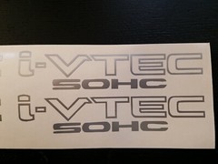 2x i-VTEC SOHC ivtec 5.5″ Wide emblem Vinyl Sticker Honda Civic Decal Drift JDM