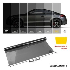 Black Roll Uncut Tint Window 20″x10’ft 1-10X Home 70% Office Glass VLT Universal