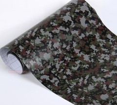 50FT x 5FT Car Wrap Digital Black Camouflage Camo Satin Vinyl Sticker Stretch US