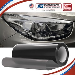Light Black Headlight Tint Film Taillight Vinyl Wrap Fog Light Bulbs Light US