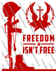 Freedom isn’t free,9″x12″,Flag,Veterans,Military,Support Our Troops,Vinyl Decal