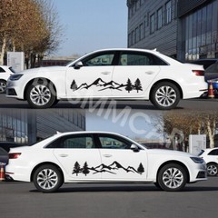 Car Stickers Mountain Tree Forest Graphic Side Body Decoration DIY Vinyl Decals